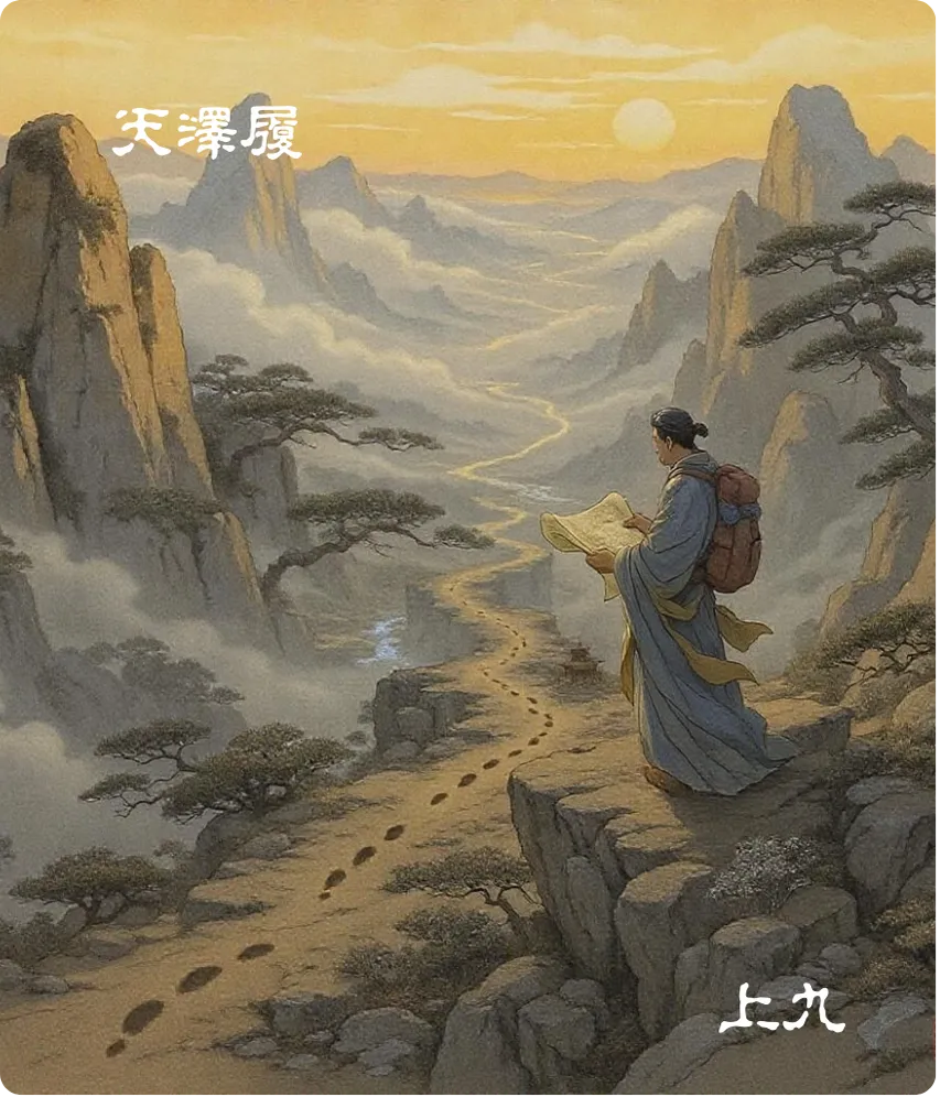 天泽履卦上九爻卡：视履考祥