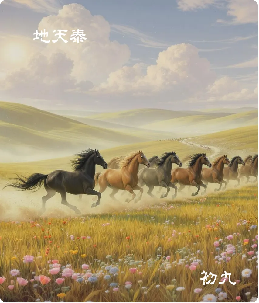 泰卦初九爻卡——拔茅茹以其汇