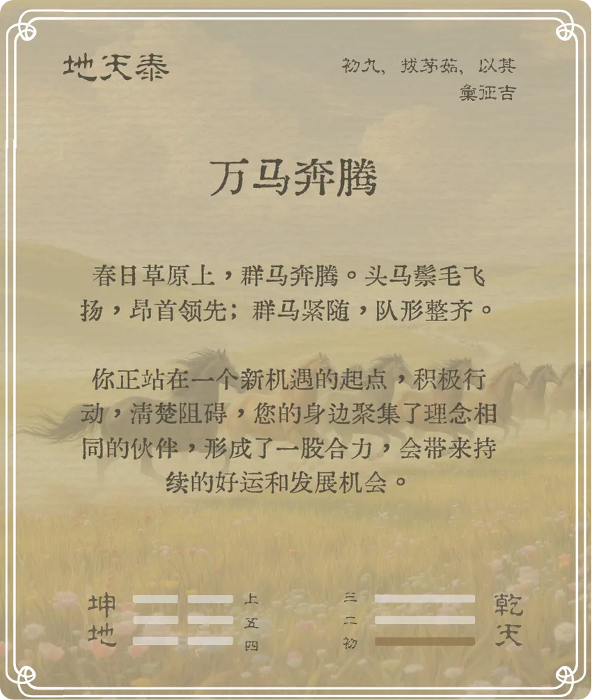 泰卦初九爻背面