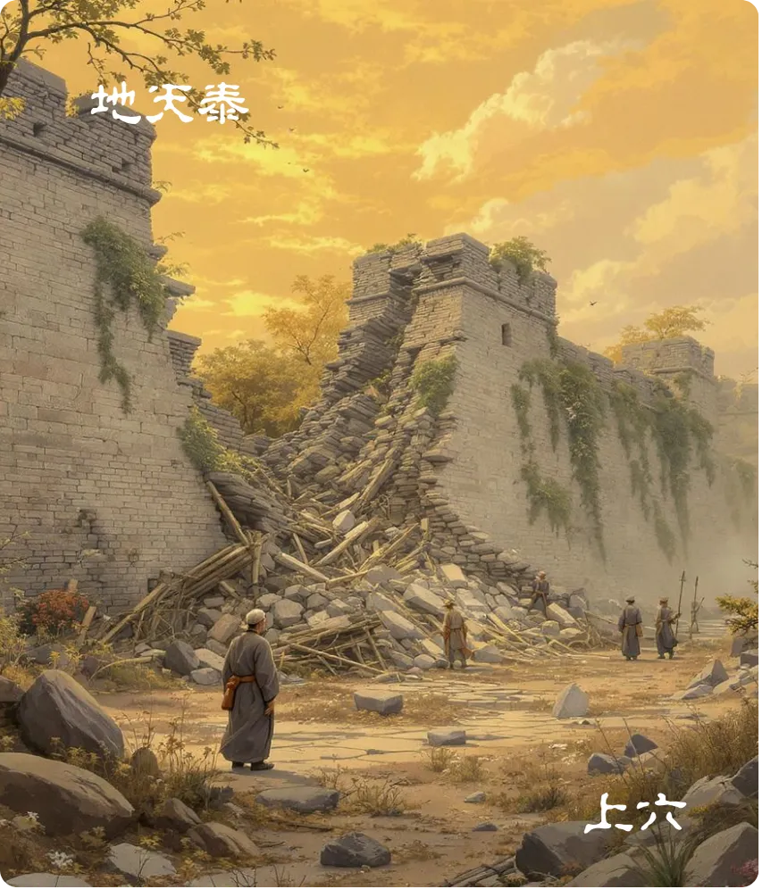 泰卦上六爻卡——城复于隍