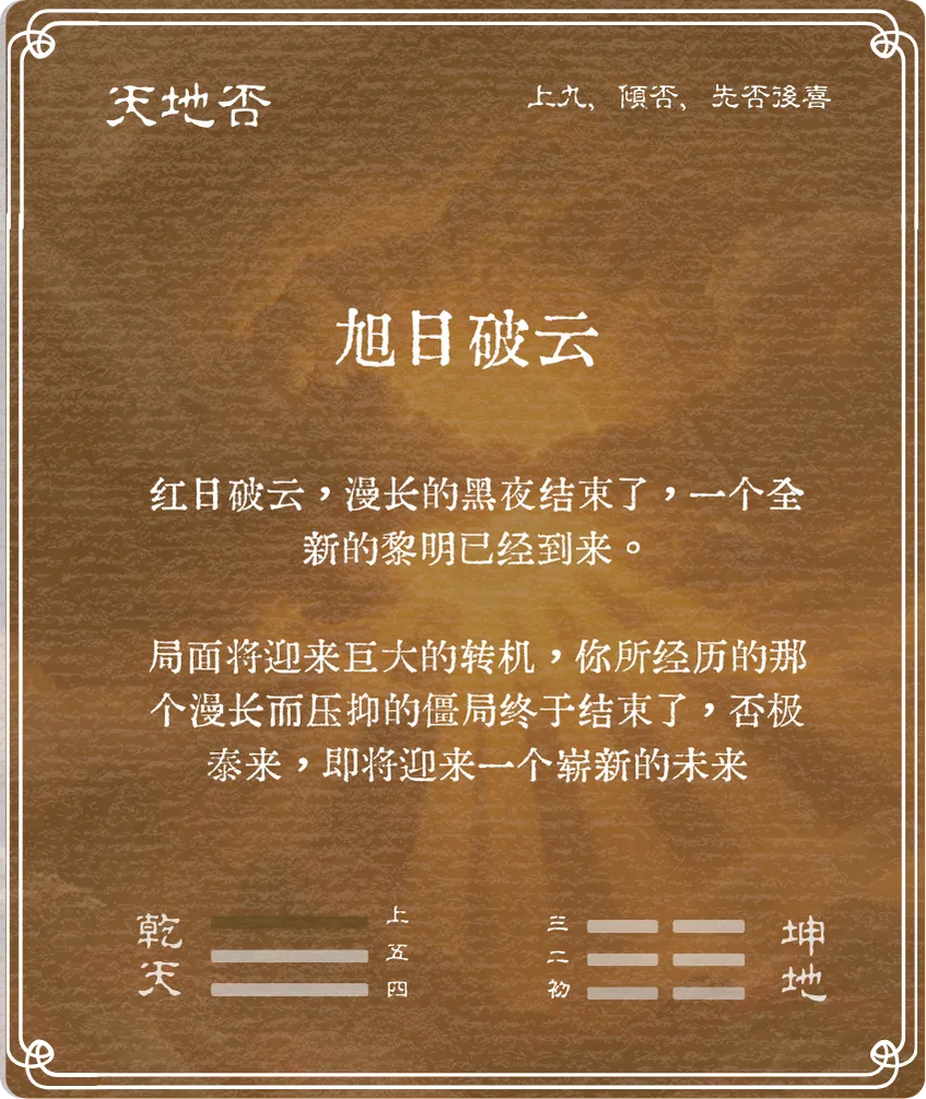 否卦上九爻背面