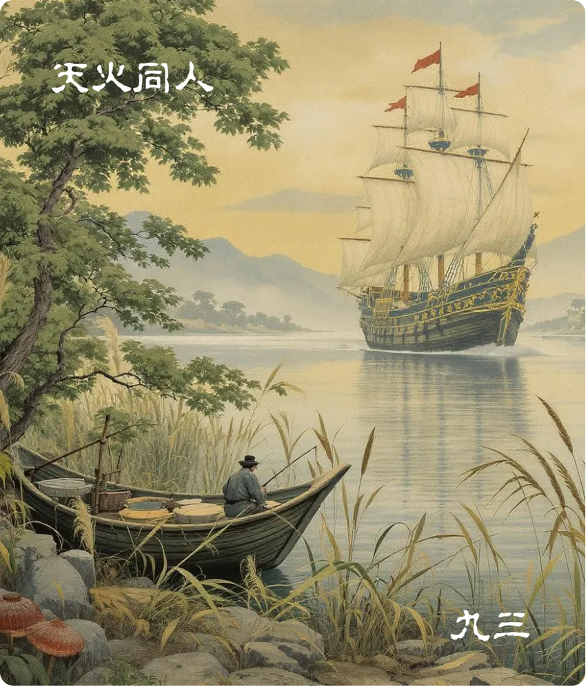 天火同人卦九三爻卡:伏戎于莽