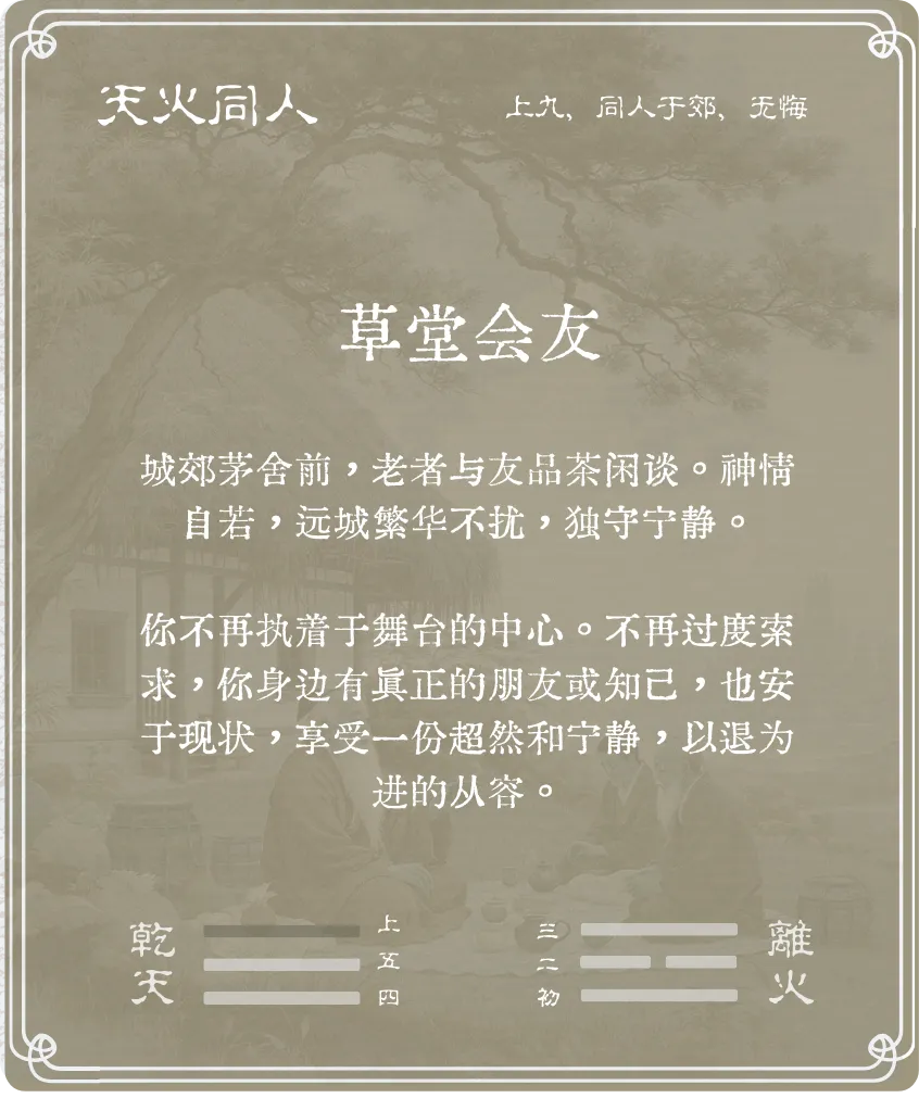 同人卦上九爻背面