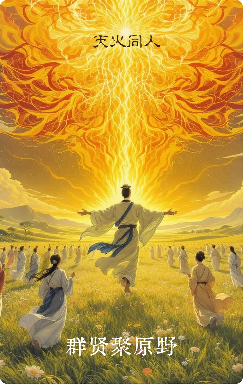 天火同人卦卡牌正面:凝聚群贤
