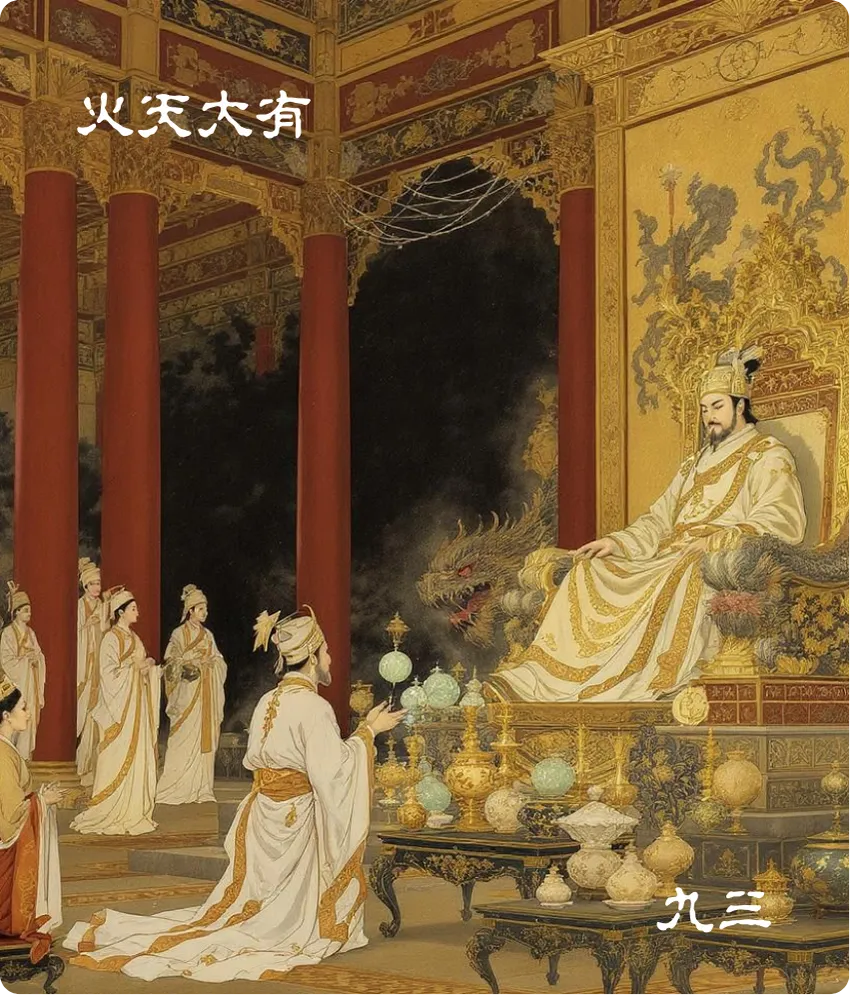 火天大有卦九三爻卡：公用亨于天子