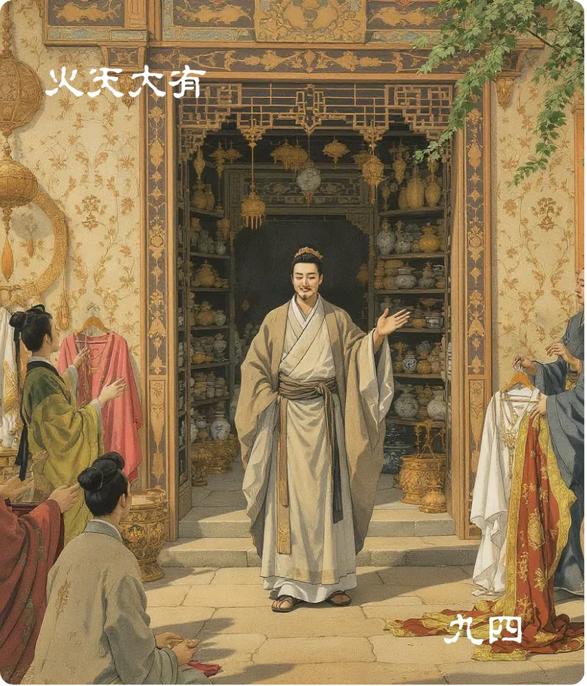 火天大有卦九四爻卡：匪其彭