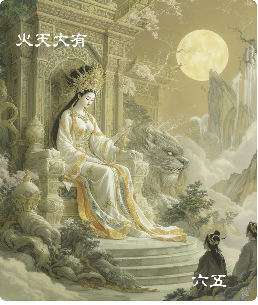 火天大有卦六五爻卡：厥孚交如