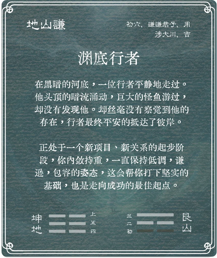 謙卦初六爻背面