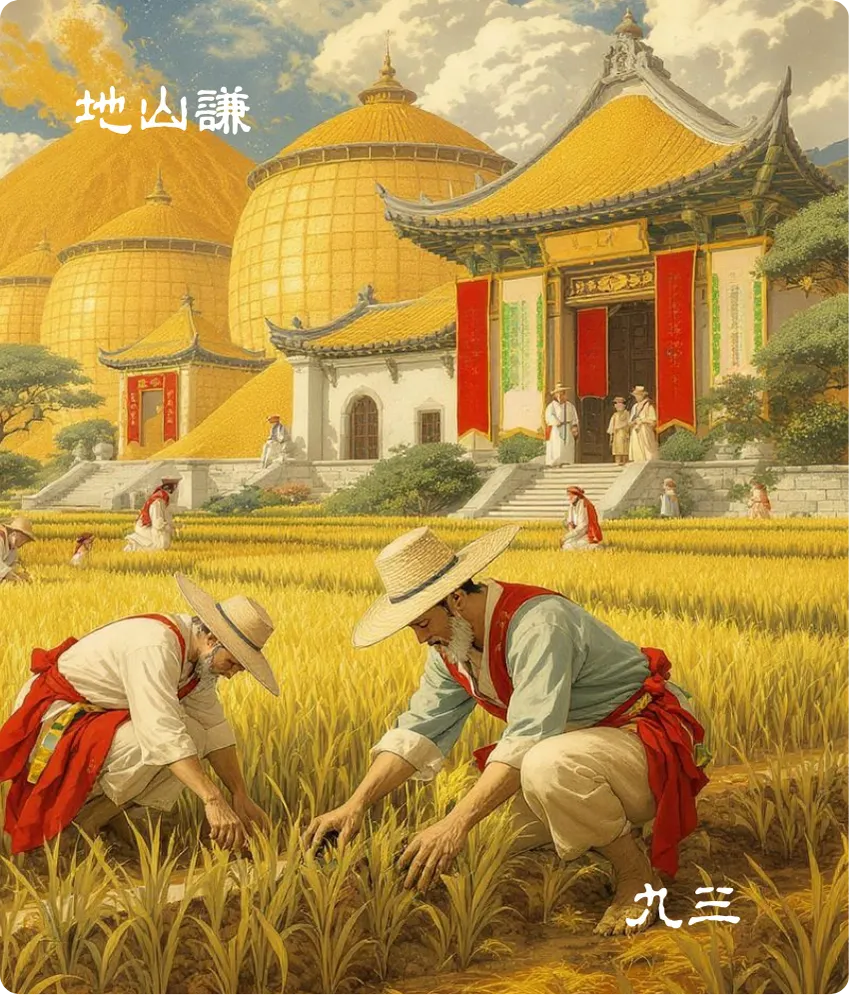 地山谦卦九三爻卡:劳谦