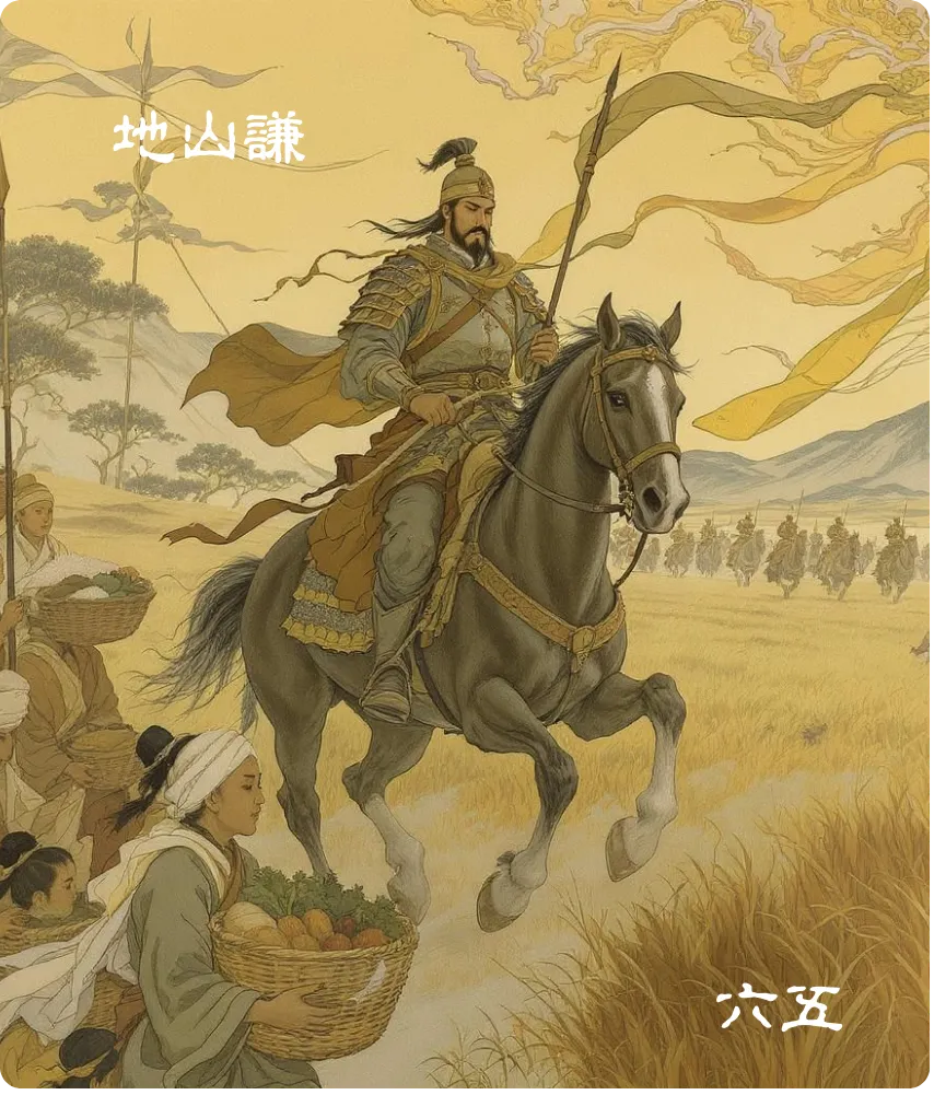 地山谦卦六五爻卡:不富以其邻