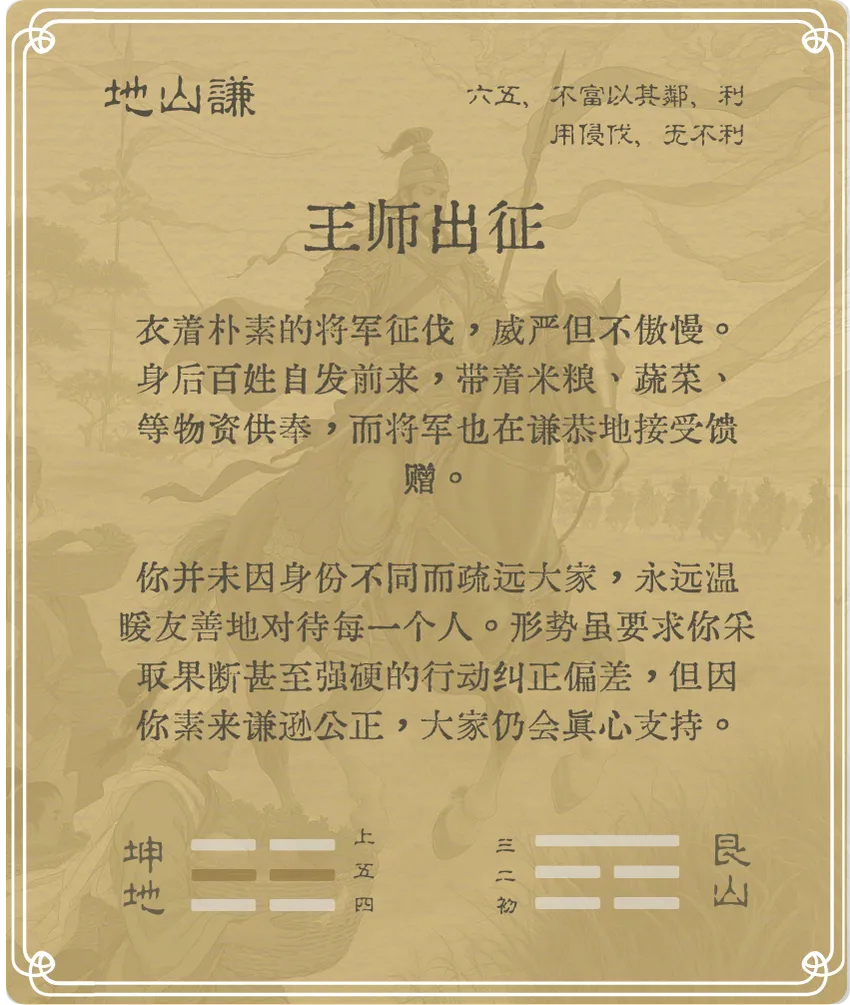 谦卦六五爻背面