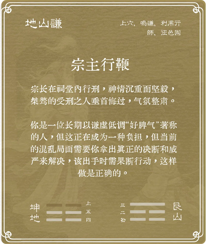 谦卦上六爻背面