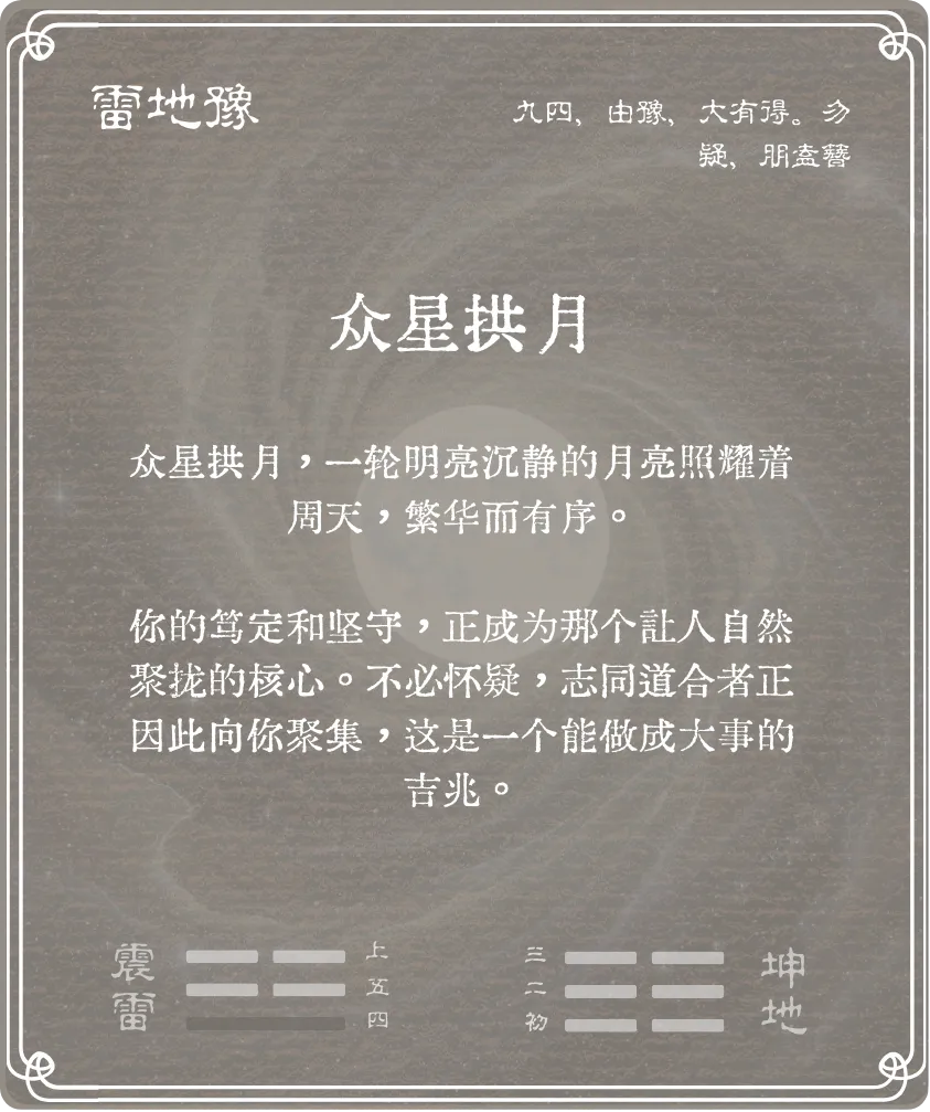 豫卦九四爻背面