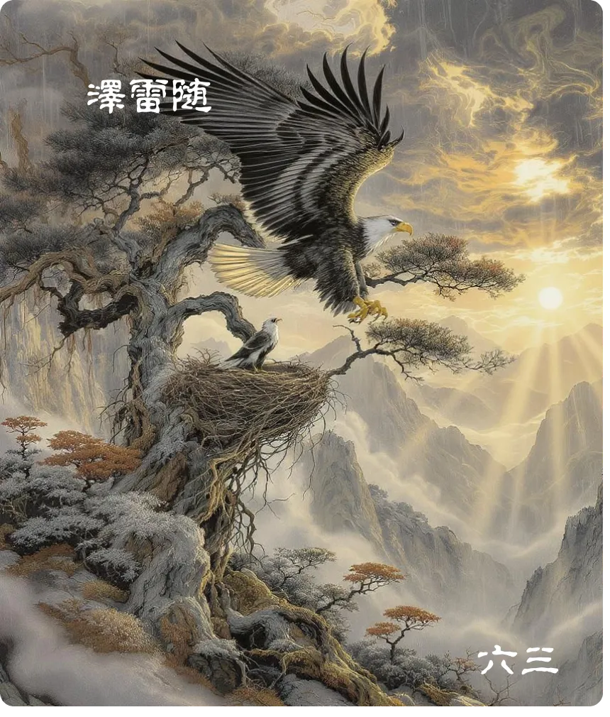 泽雷随卦六三爻卡：系丈夫