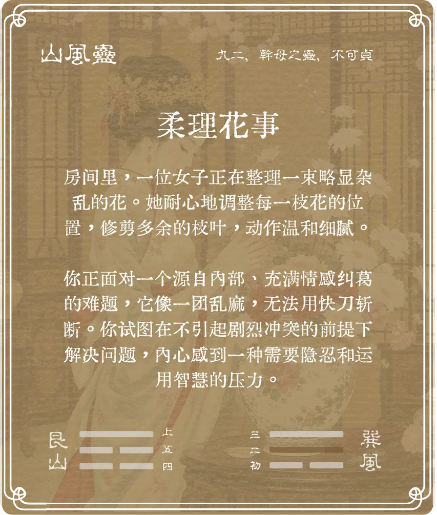 蛊卦九二爻背面