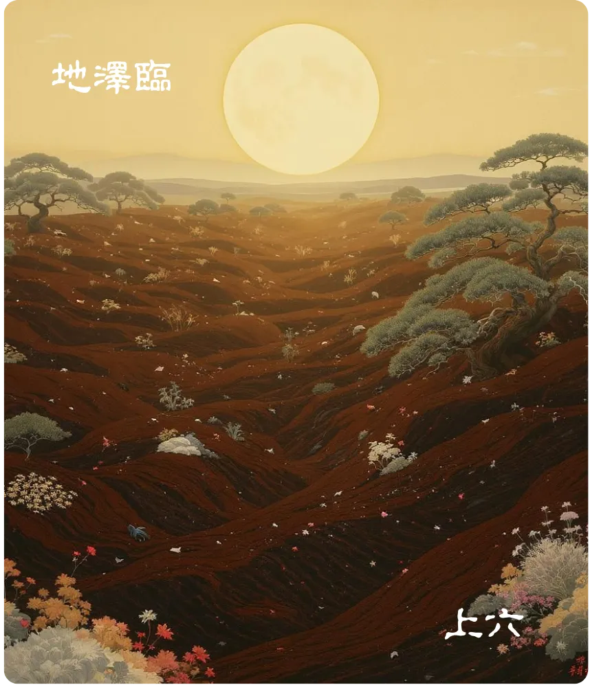 地泽临卦上六爻卡:敦临