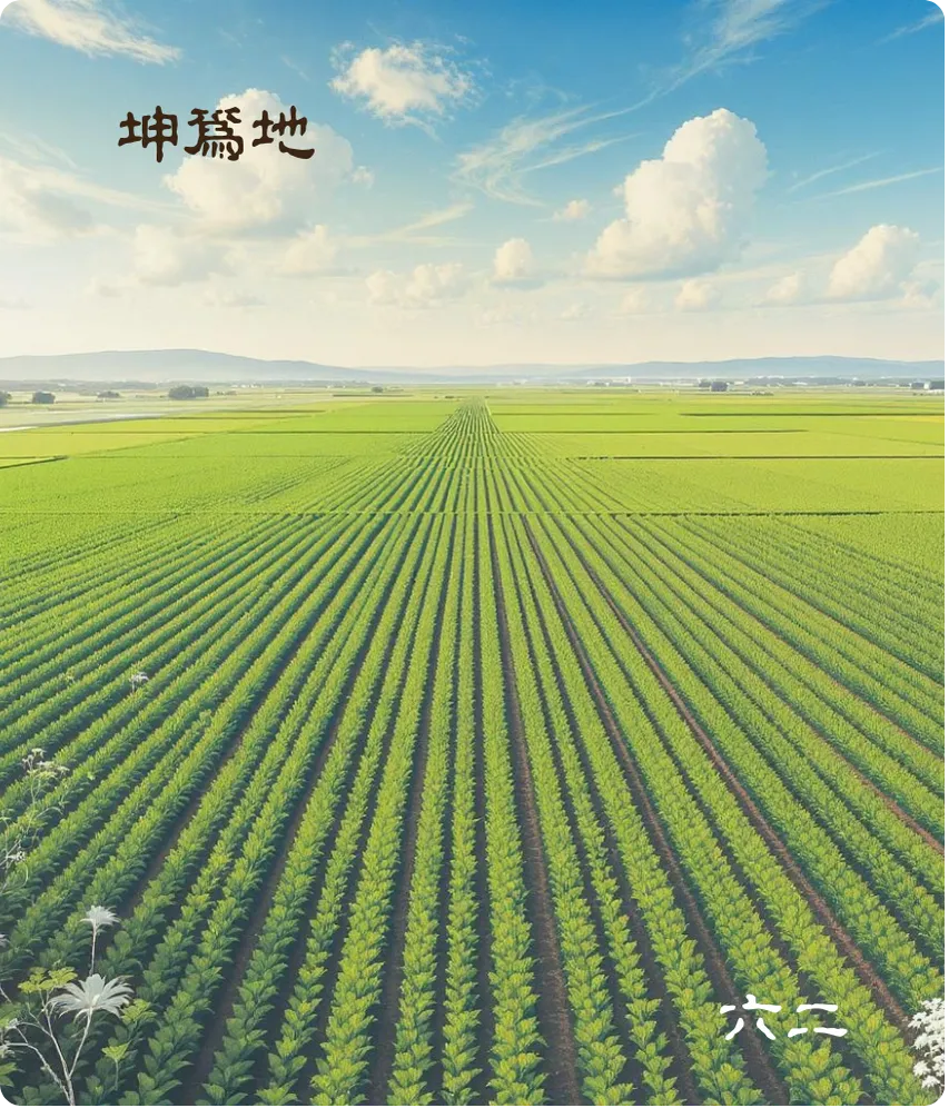 坤卦六二爻卡:直方大