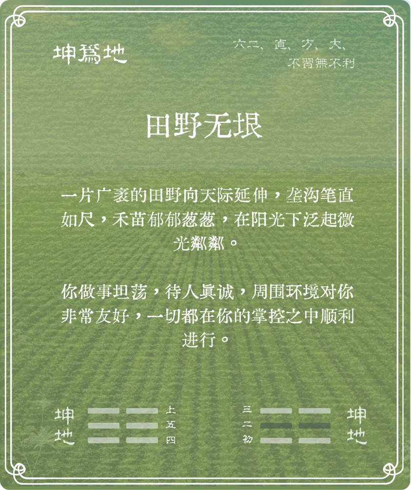 坤卦六二爻背面