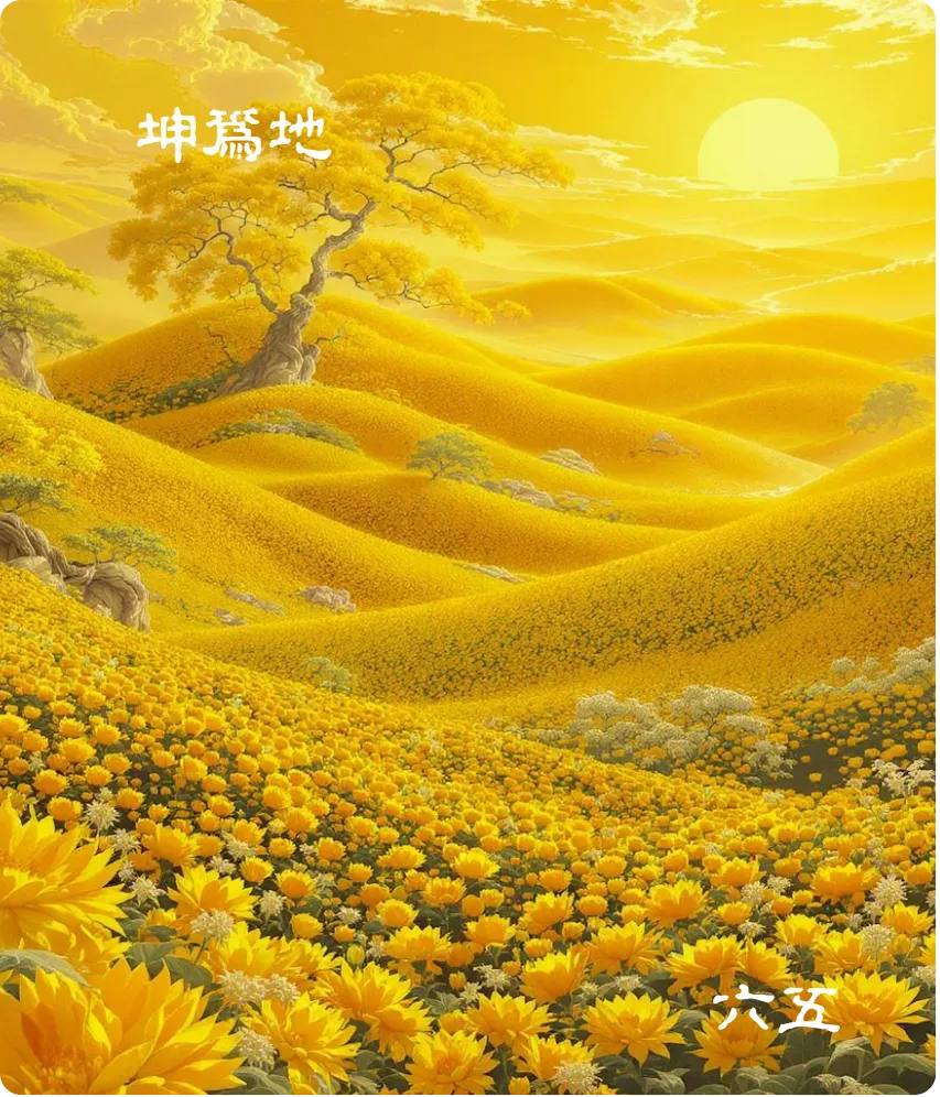 坤卦六五爻卡:黃裳元吉