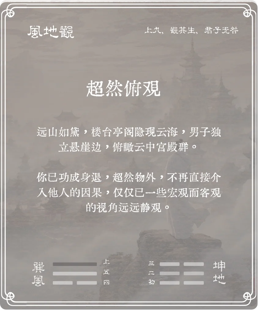 观卦上九爻背面