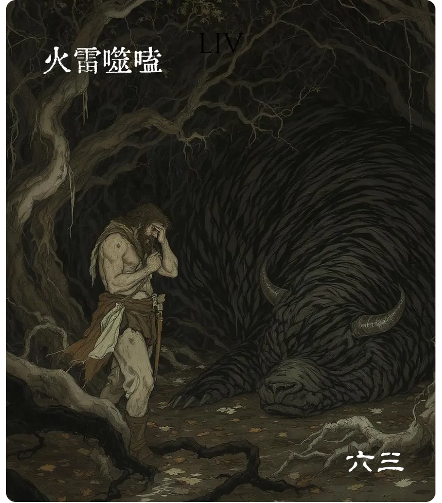 噬嗑卦六三爻卡——噬腊肉遇毒