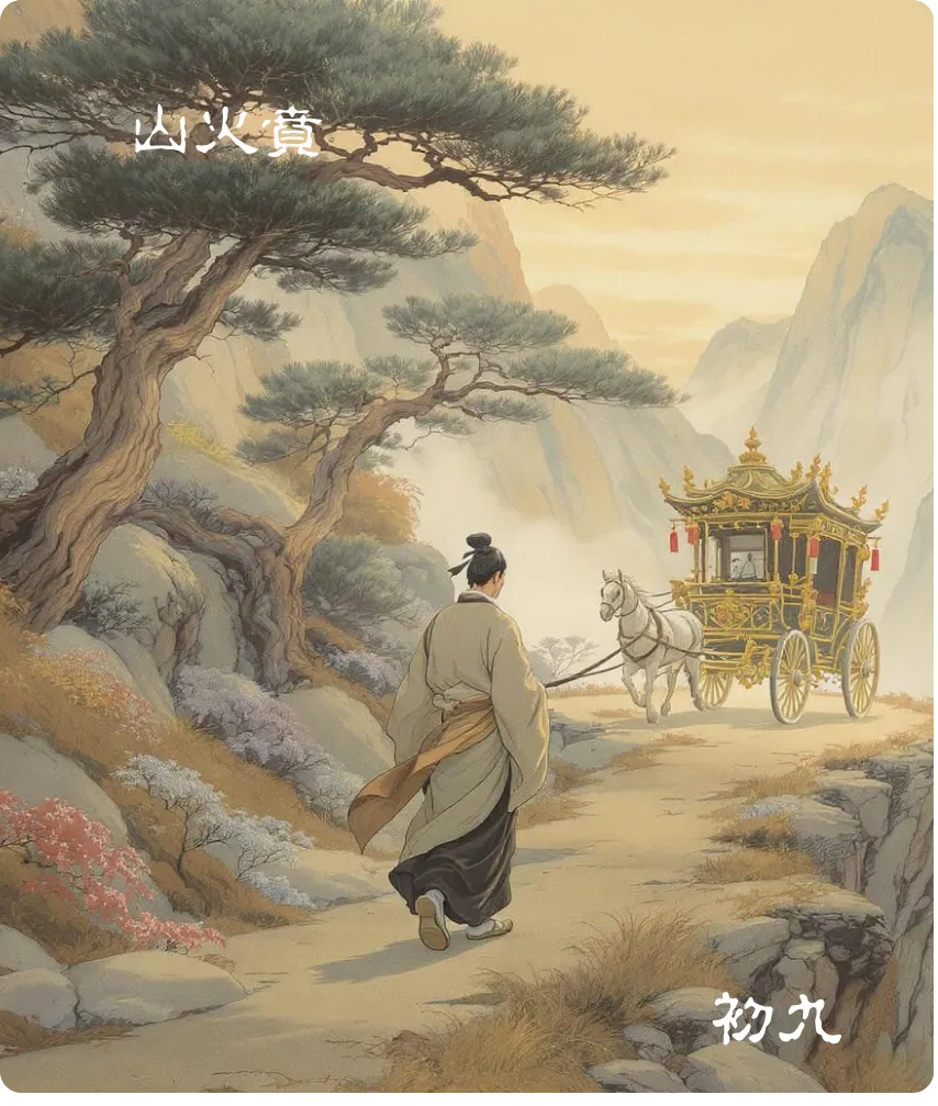 山火贲卦初九爻卡:贲其趾