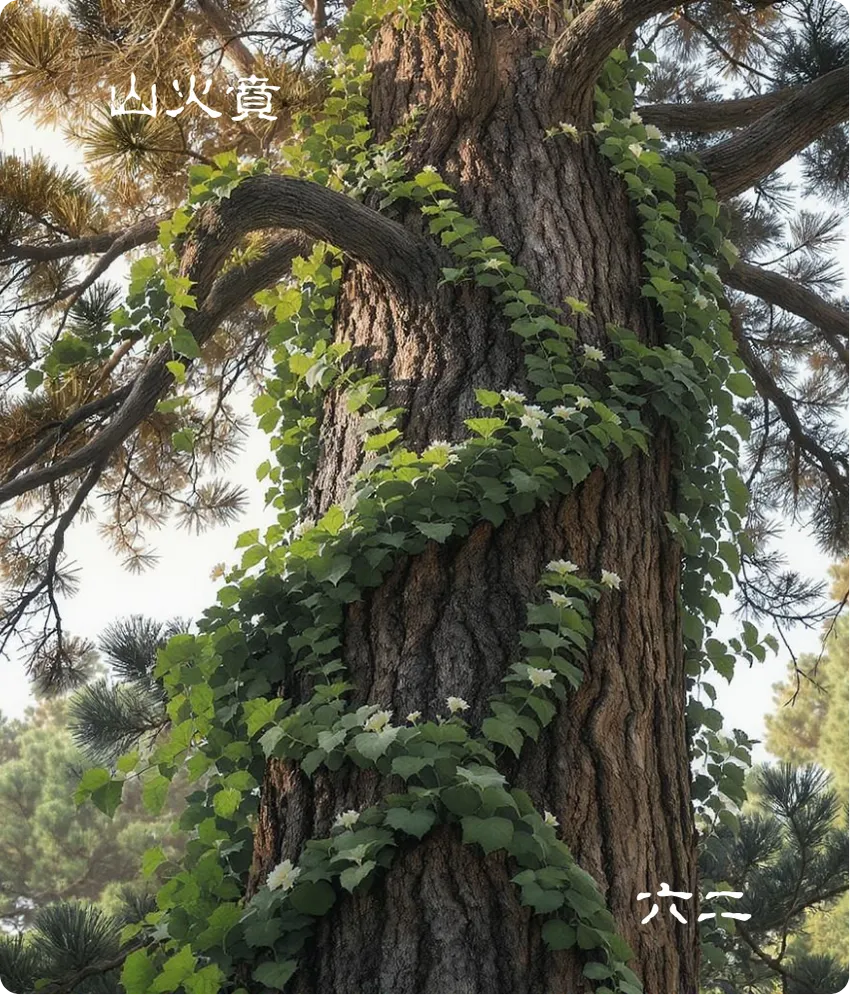 山火贲卦六二爻卡:贲其须