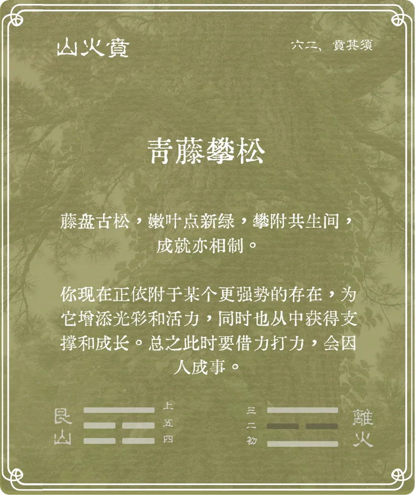 賁卦六二爻背面