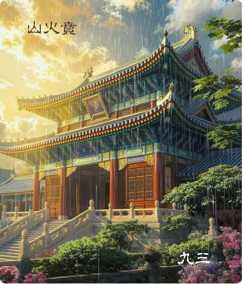 山火贲卦九三爻卡:贲如濡如