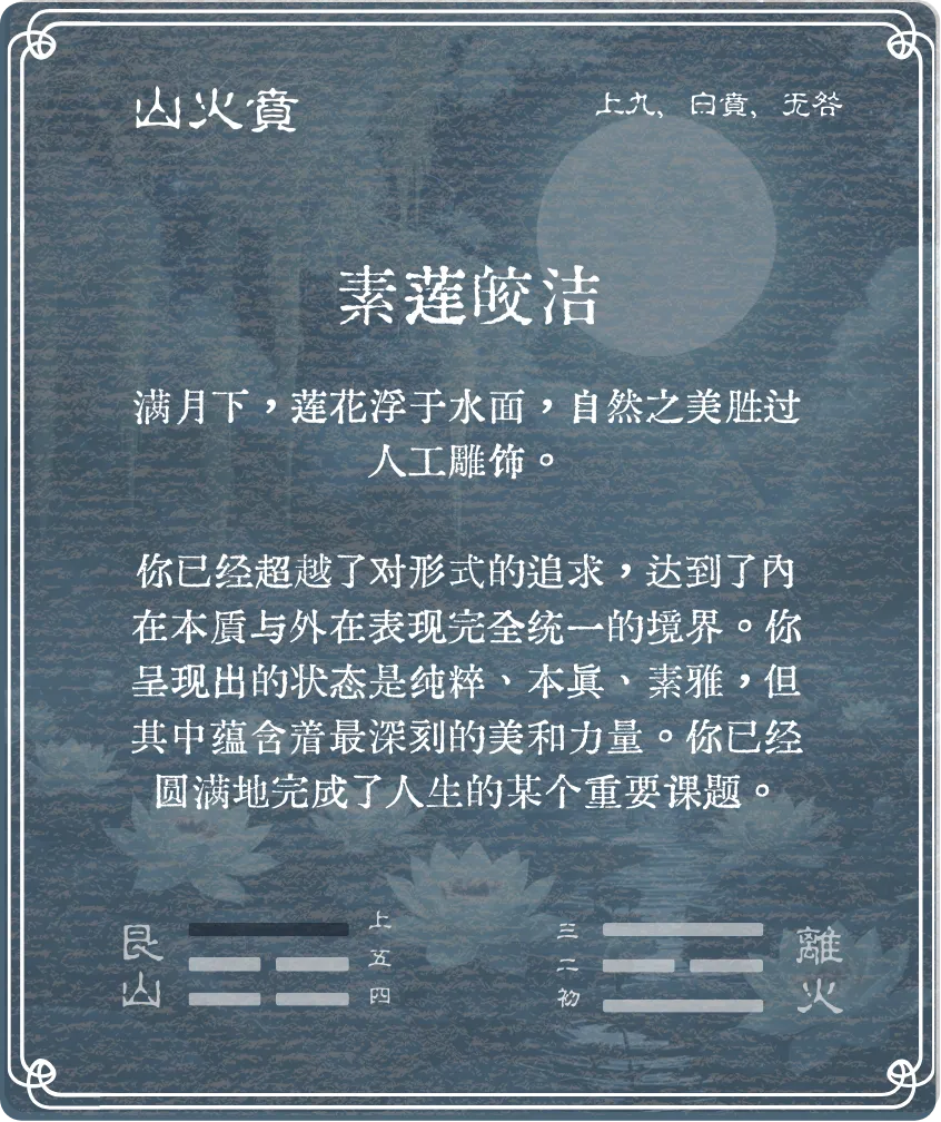 贲卦上九爻背面