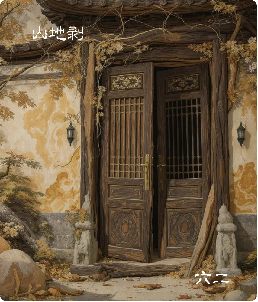 山地剥卦六二爻卡：剥床以辨