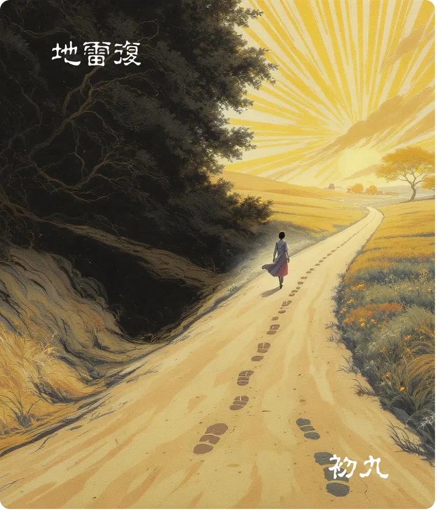 地雷复卦初九爻卡:不远复