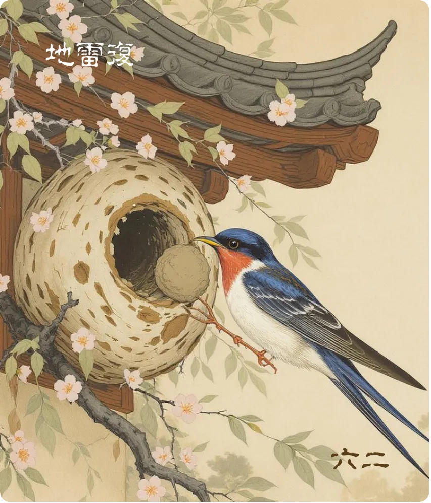 地雷复卦六二爻卡:休复