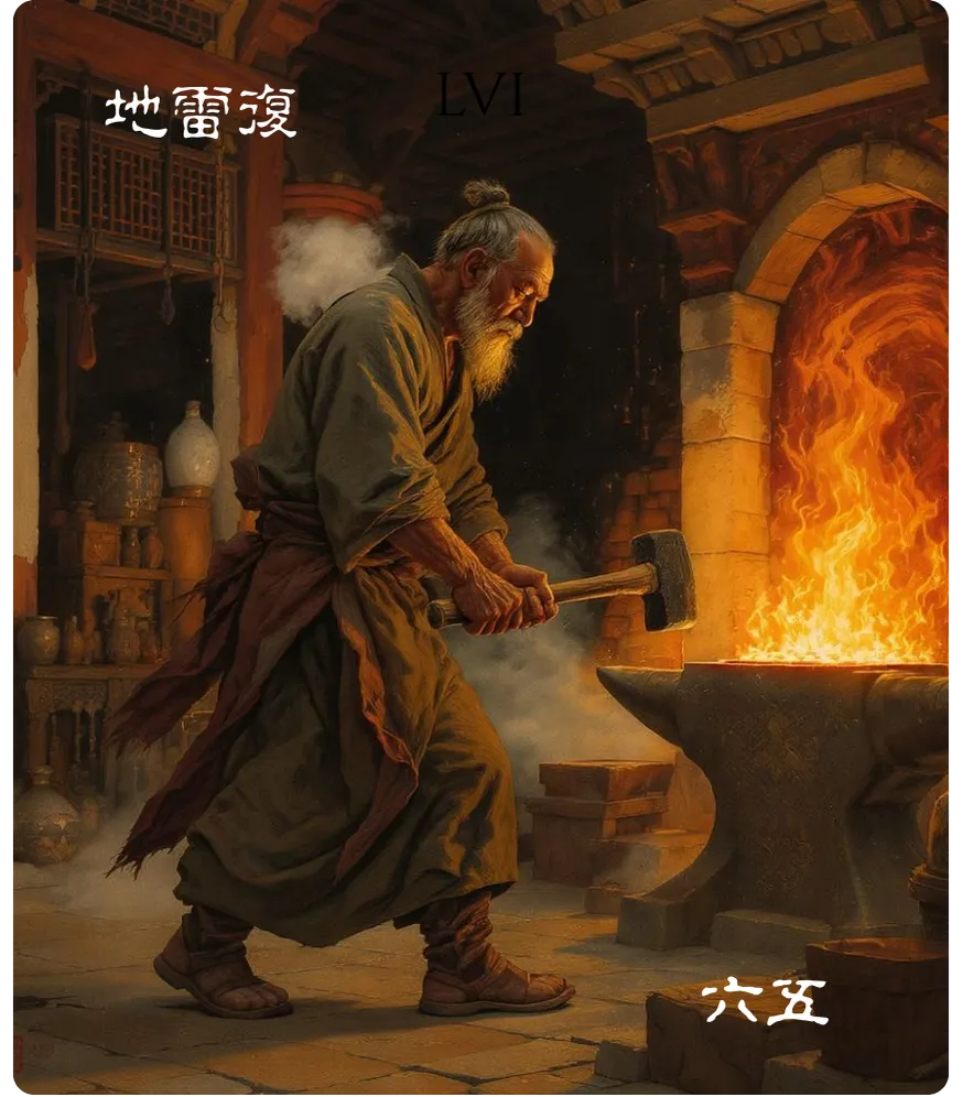 地雷复卦六五爻卡:敦复