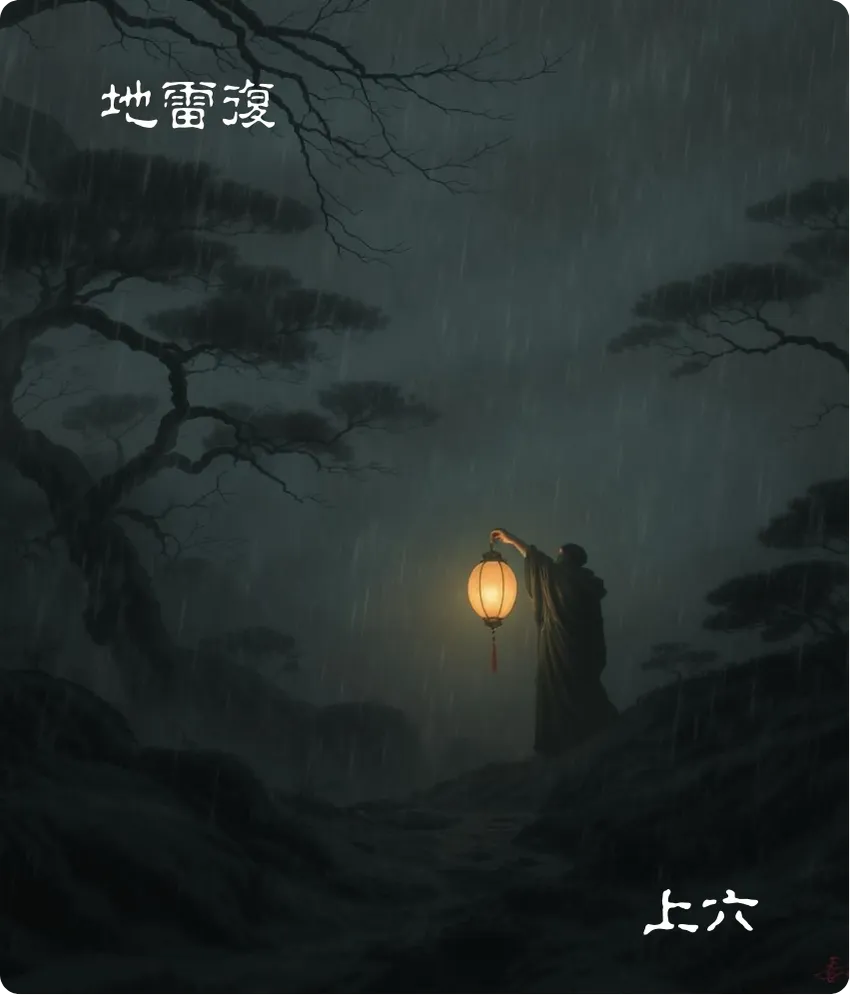 地雷复卦上六爻卡:迷复