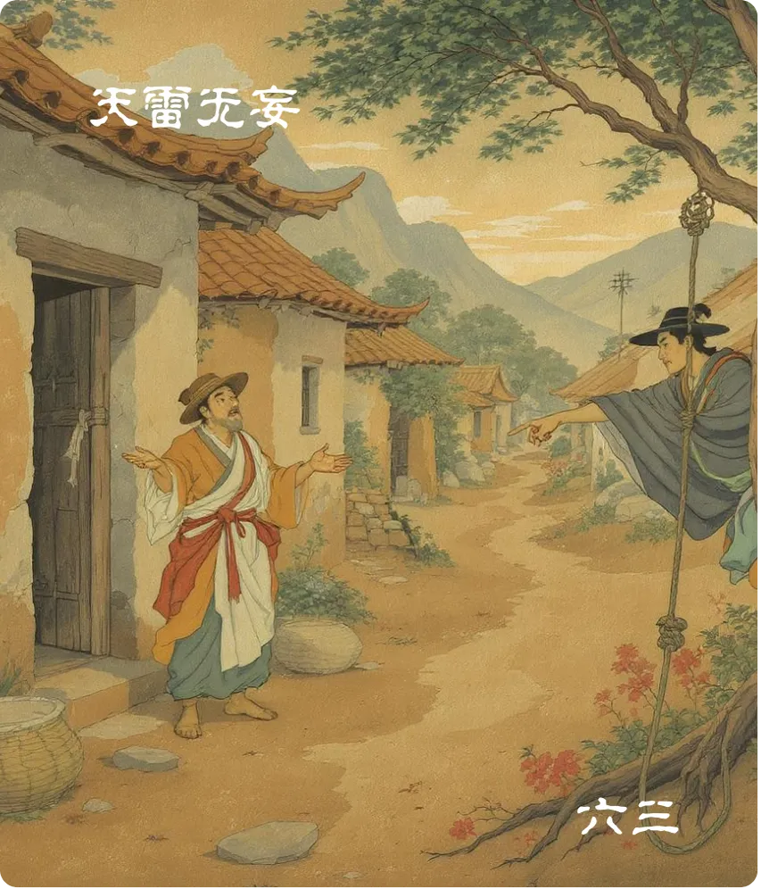天雷无妄卦六三爻卡：无妄之灾