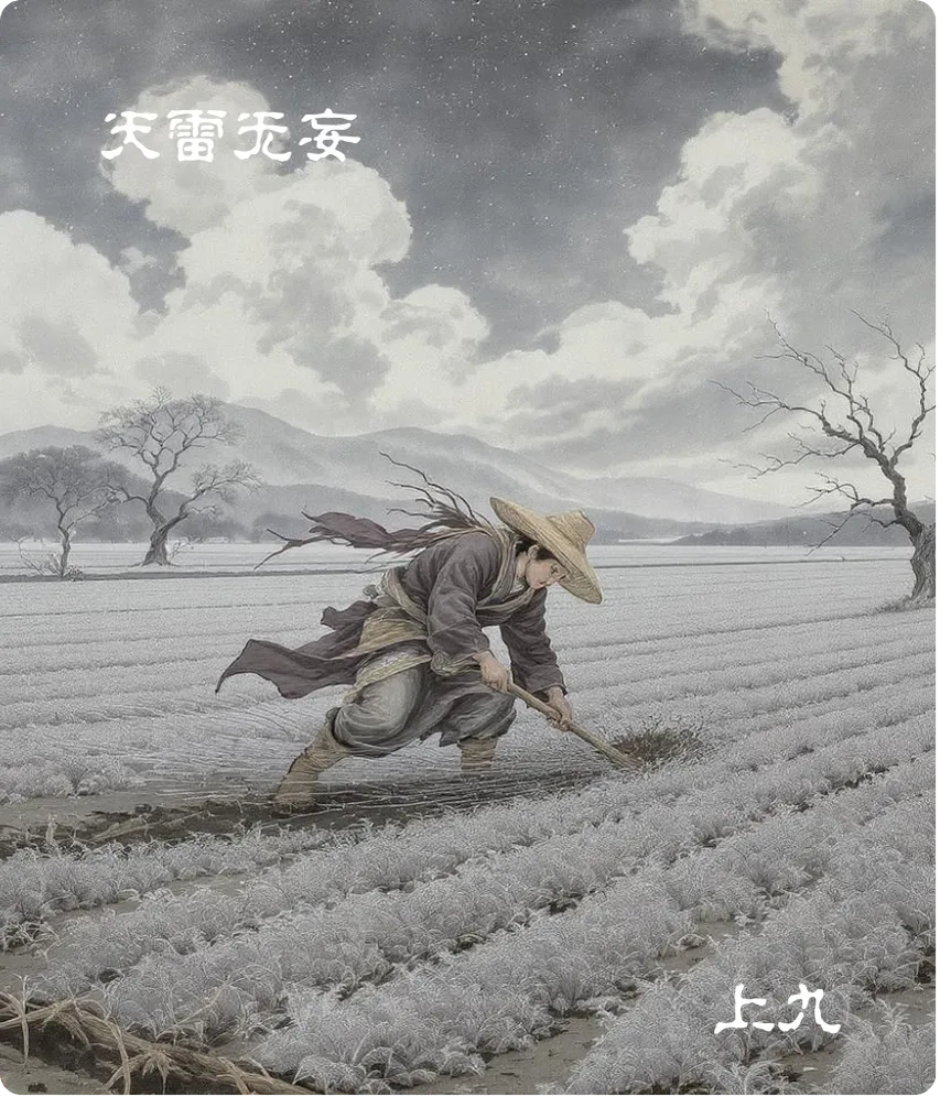 天雷无妄卦上九爻卡：行有眚