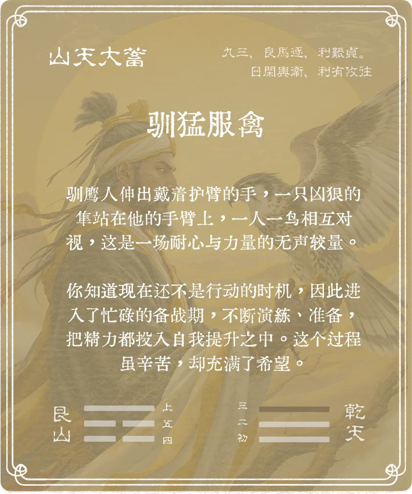 大畜卦九三爻背面