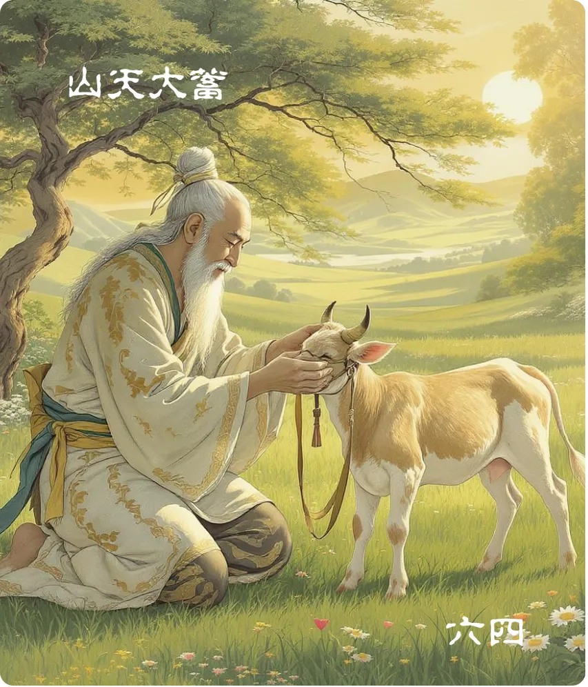 大畜卦六四爻卡——童牛之牿元吉