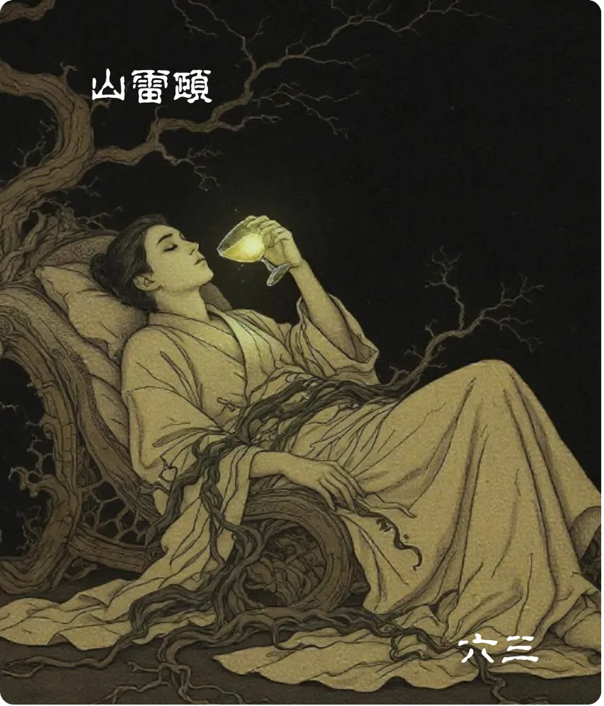 山雷颐卦六三爻卡：拂颐