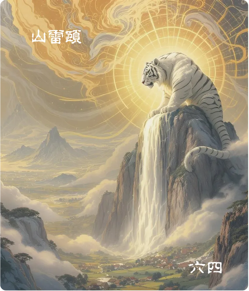 山雷颐卦六四爻卡：虎视眈眈