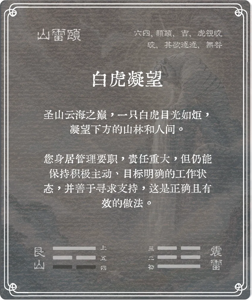 颐卦六四爻背面