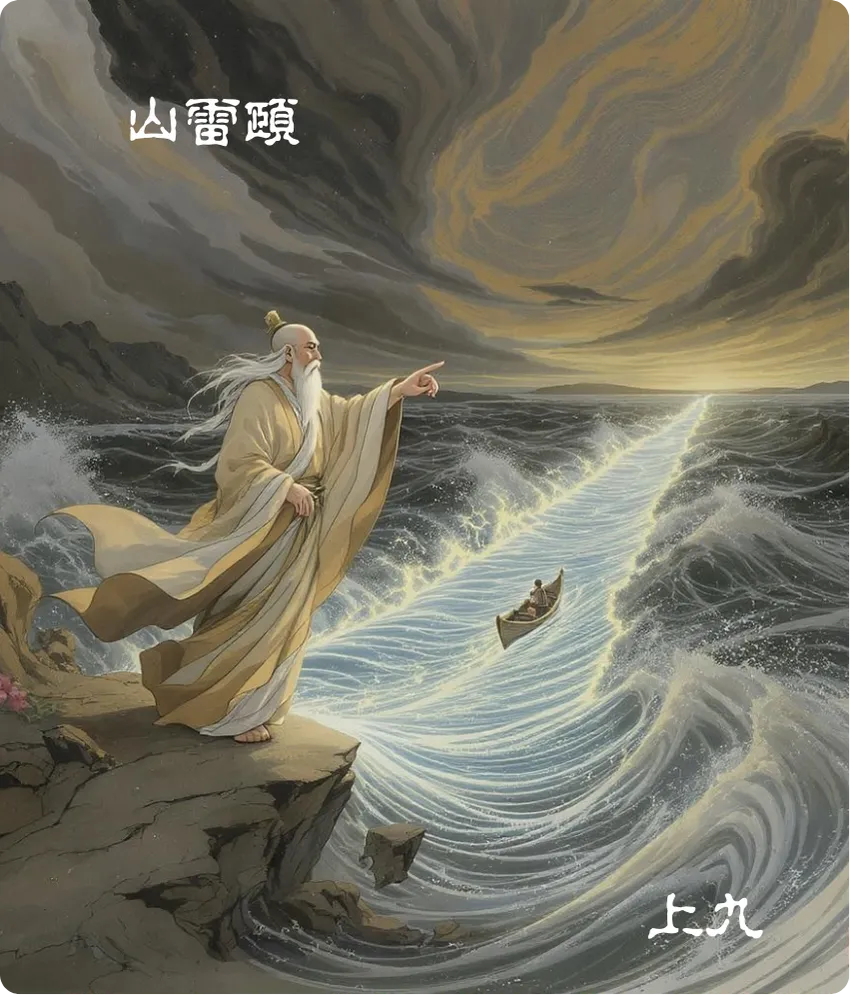 山雷颐卦上九爻卡：由颐