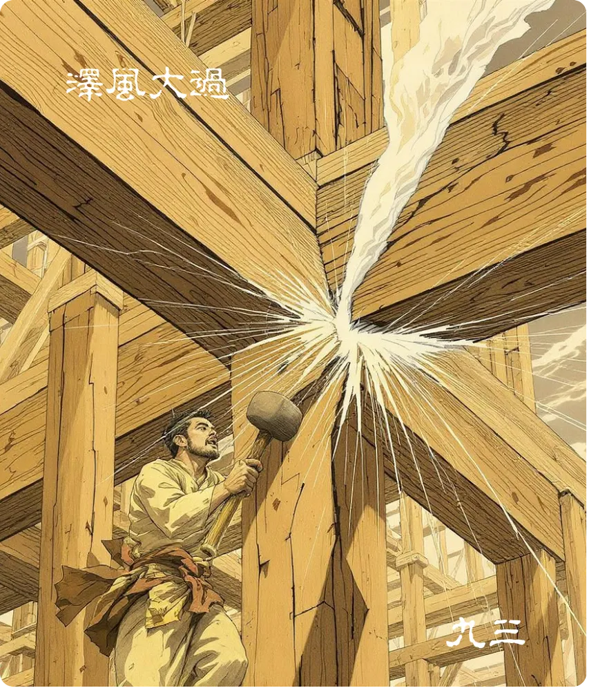泽风大过卦九三爻卡:栋桡凶