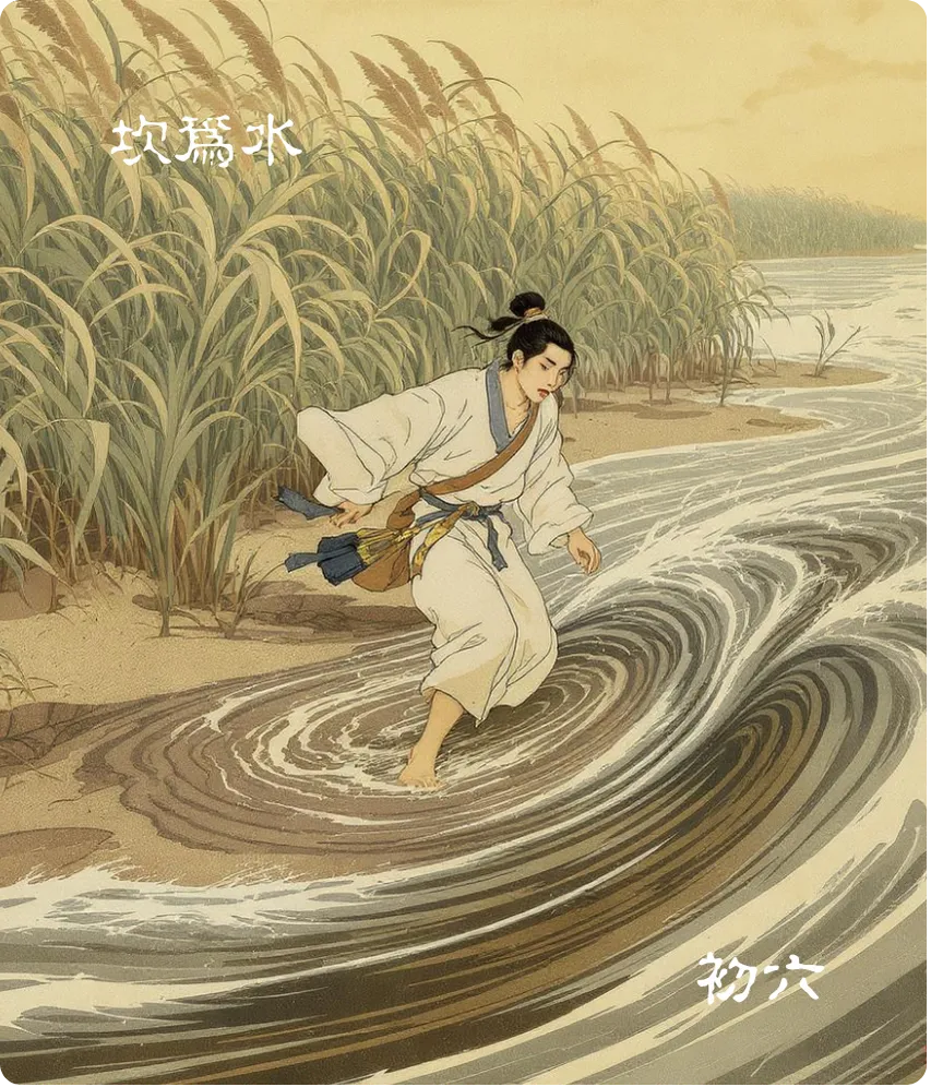 坎为水卦初六爻卡：入于坎窞