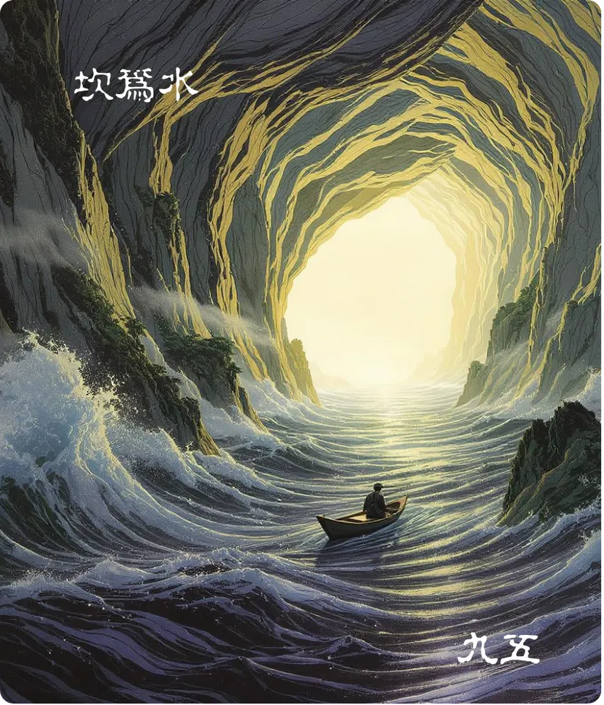 坎为水卦九五爻卡：坎不盈