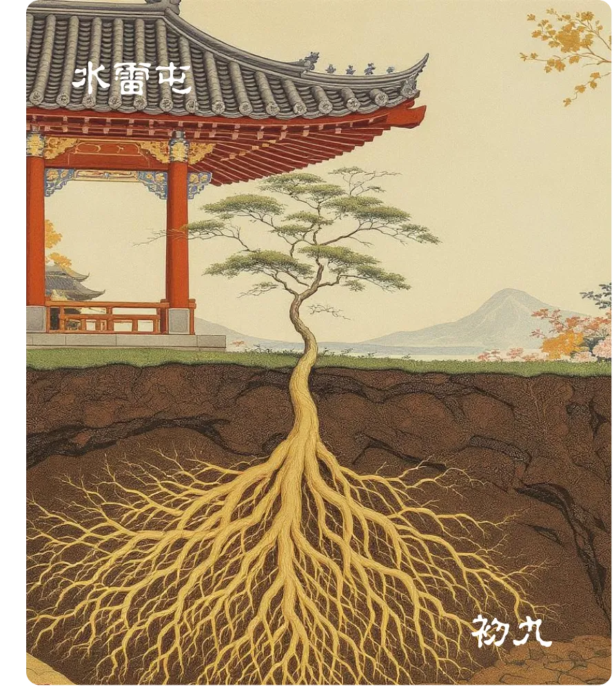 水雷屯卦初九爻卡：磐桓