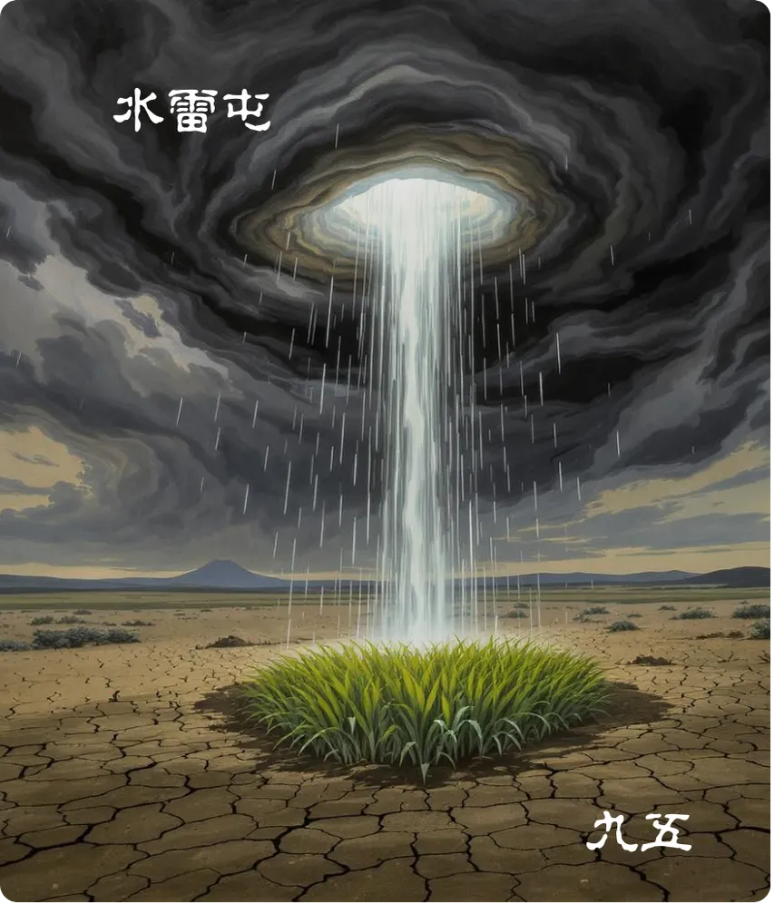 水雷屯卦九五爻卡：屯其膏