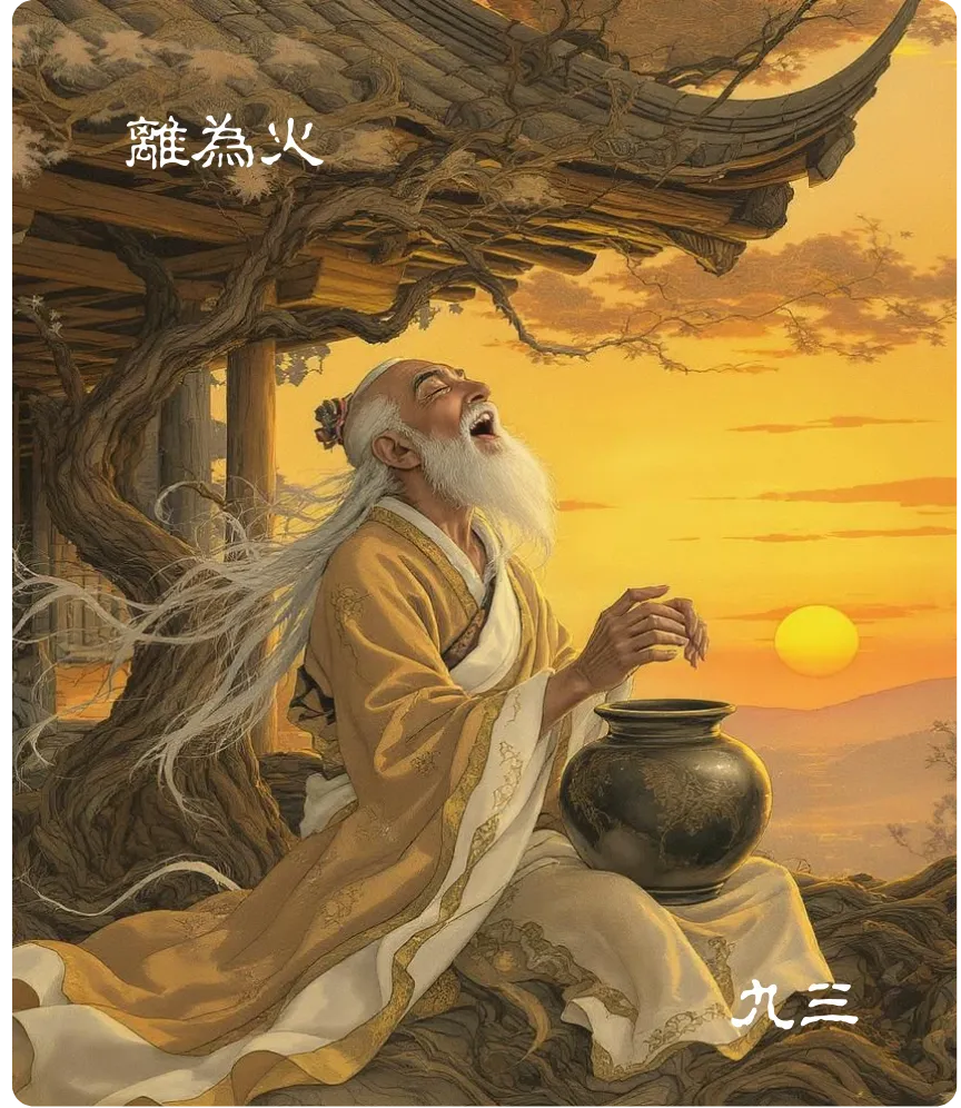 离为火卦九三爻卡:日昃之离