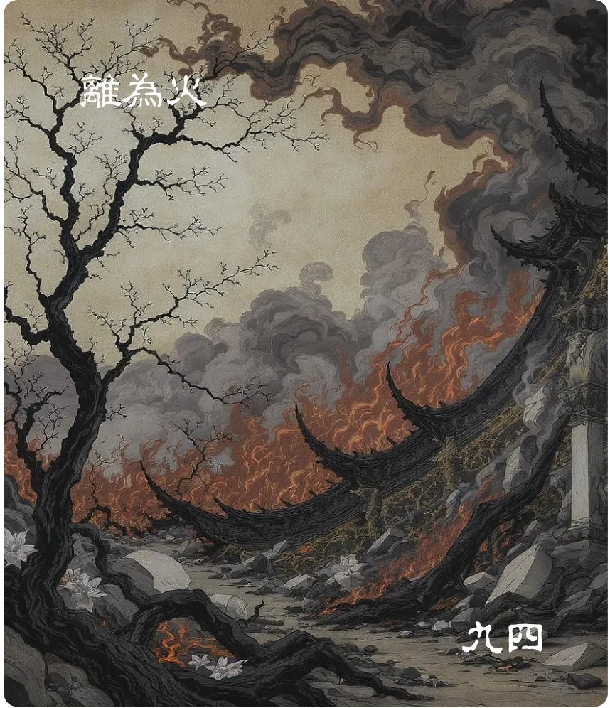 离为火卦九四爻卡:突如其来